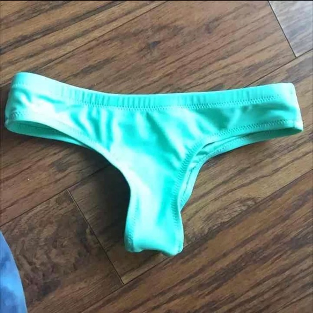 Blue bikini bottoms